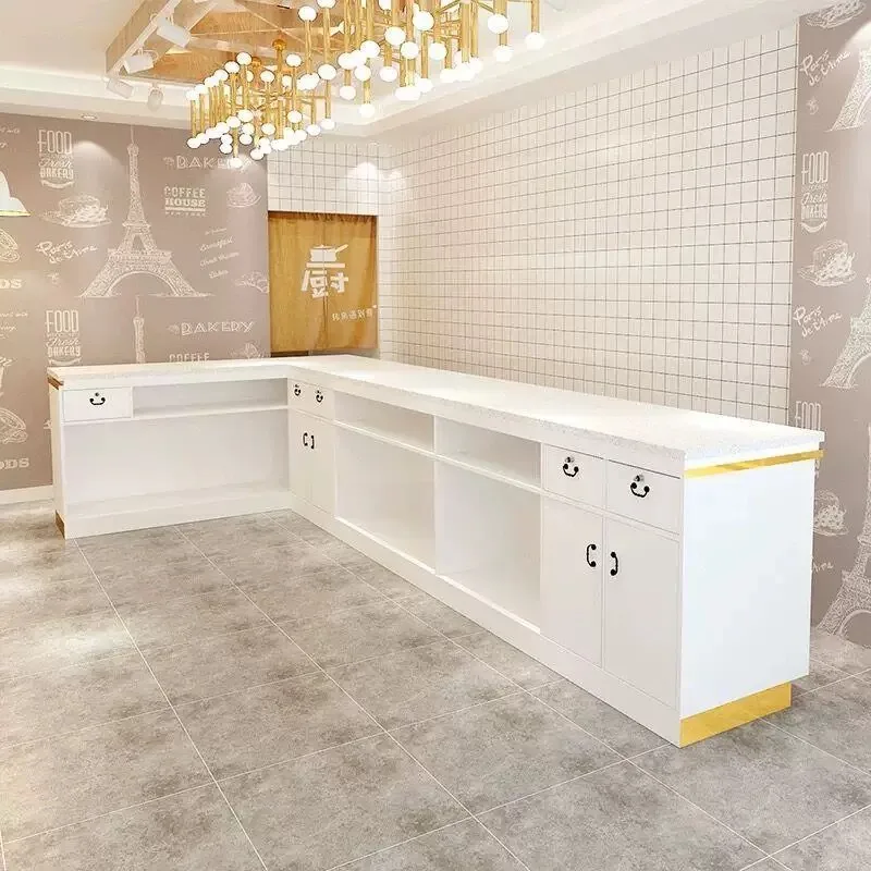 Bubble tea shop bar counter & cashier Customized counter furniture for sale — view 5