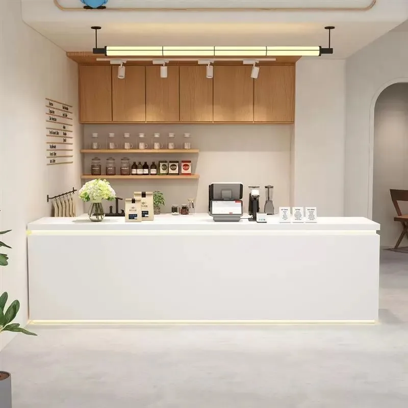 Bubble tea shop bar counter & cashier Customized counter furniture for sale — view 7