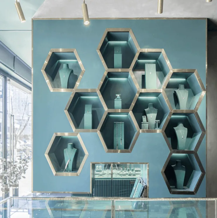 Built-in Wall Jewelry Cabinet Display Combination Used in supermarkets&museums — view 3