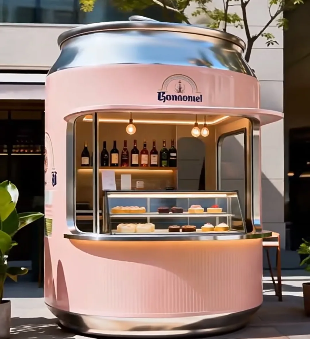 Can-Shaped Dessert Kiosk — Custom Outdoor Sweet Booth — view 3