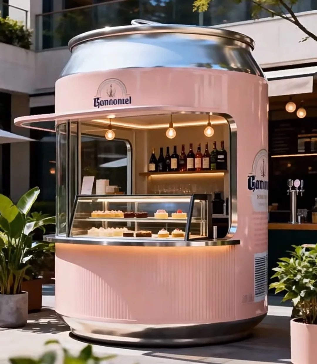 Can-Shaped Dessert Kiosk — Custom Outdoor Sweet Booth — view 2
