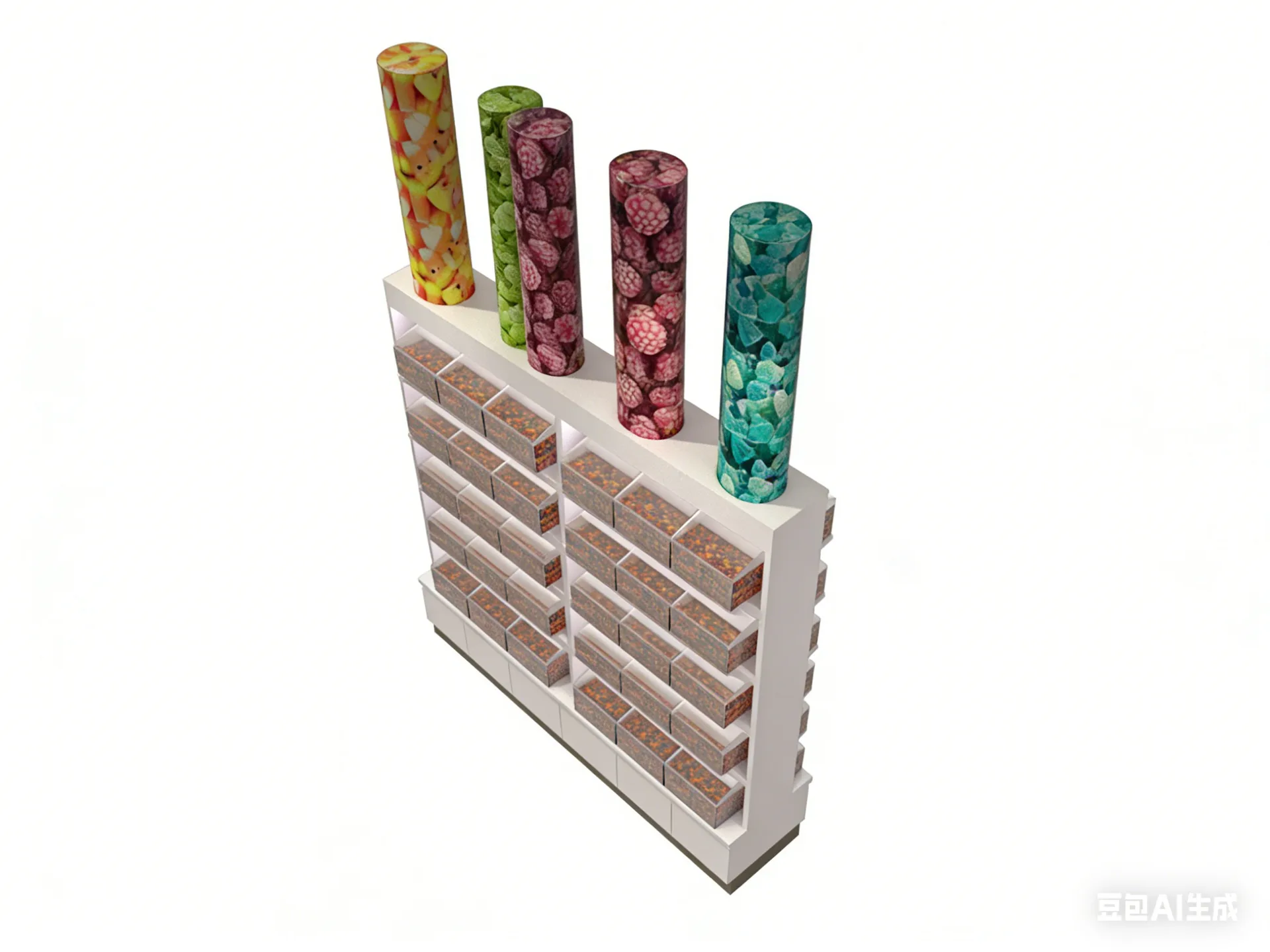 Candy Display Rack with LED Lights, Multi-Layer Storage Stand for Retail Stores — view 3