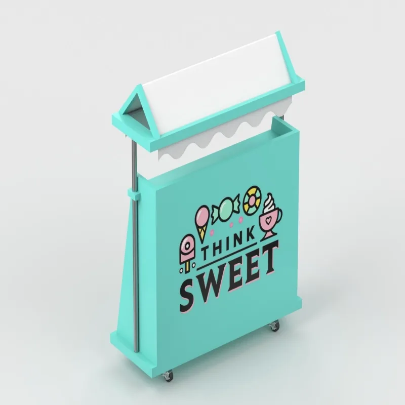Candy display stand with wheels Candy store display stand — view 4