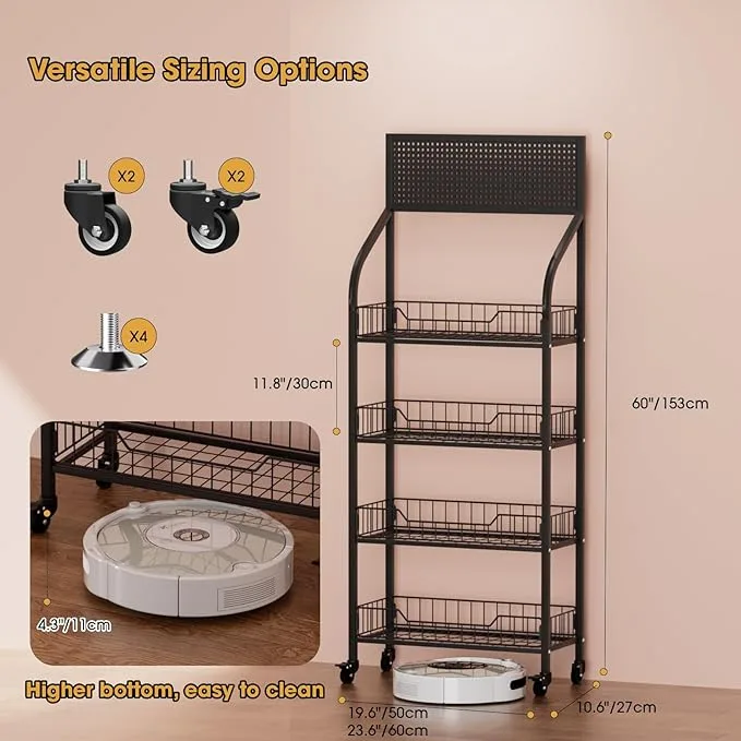 Carbon steel display rack Supermarket&kitchen storage shelf — view 5