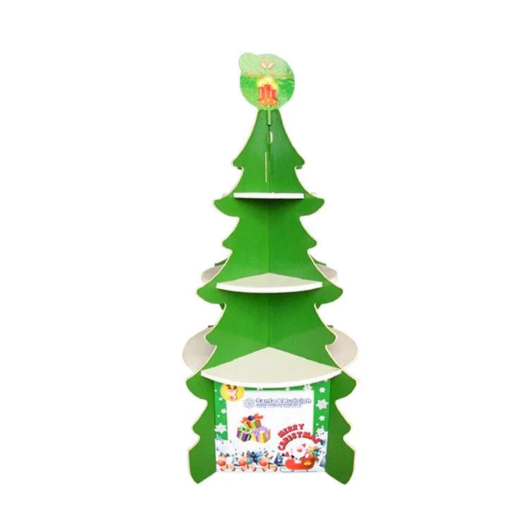 Cardboard candy display stand Christmas tree shaped bracket — view 6