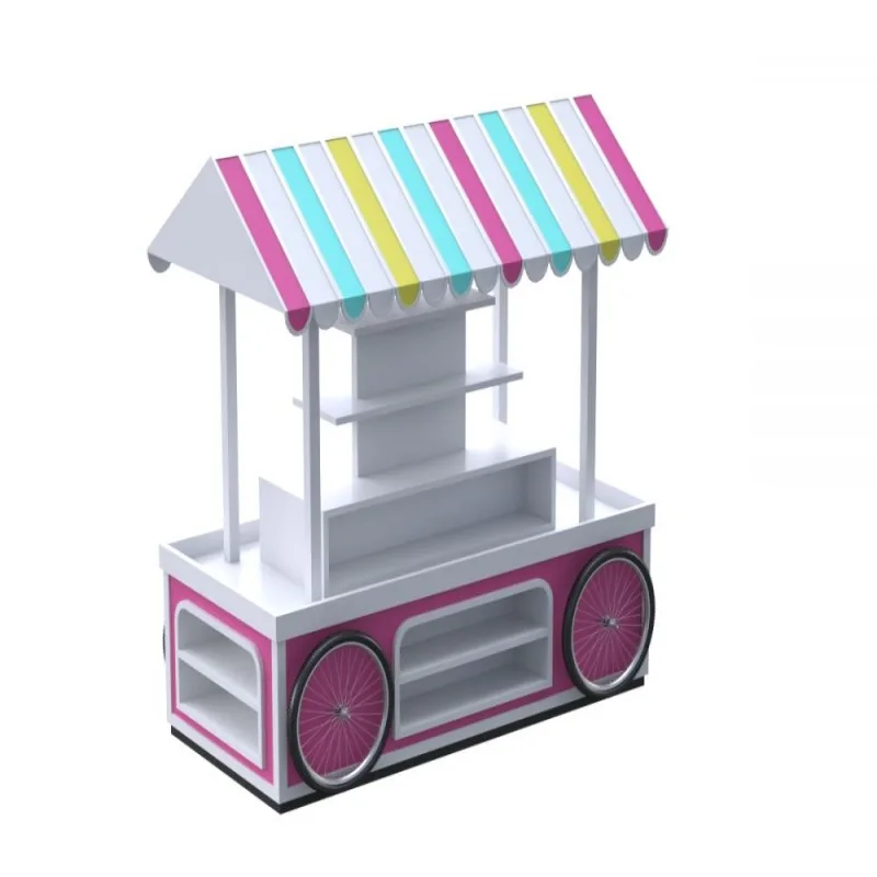 Cart shaped display rack Candy store display shelf — view 3