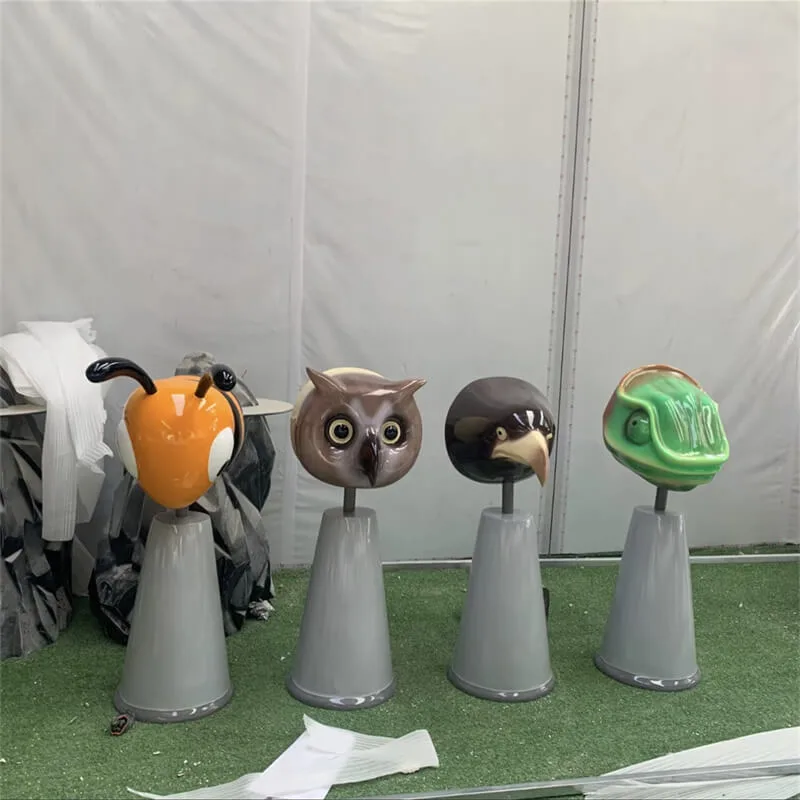Cartoon Animal Fiberglass Sculptures | Decor for Malls, Kindergartens, and Kids Parks — view 3