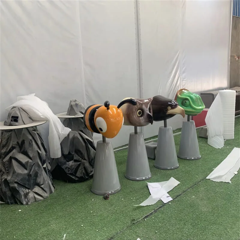 Cartoon Animal Fiberglass Sculptures | Decor for Malls, Kindergartens, and Kids Parks — view 2