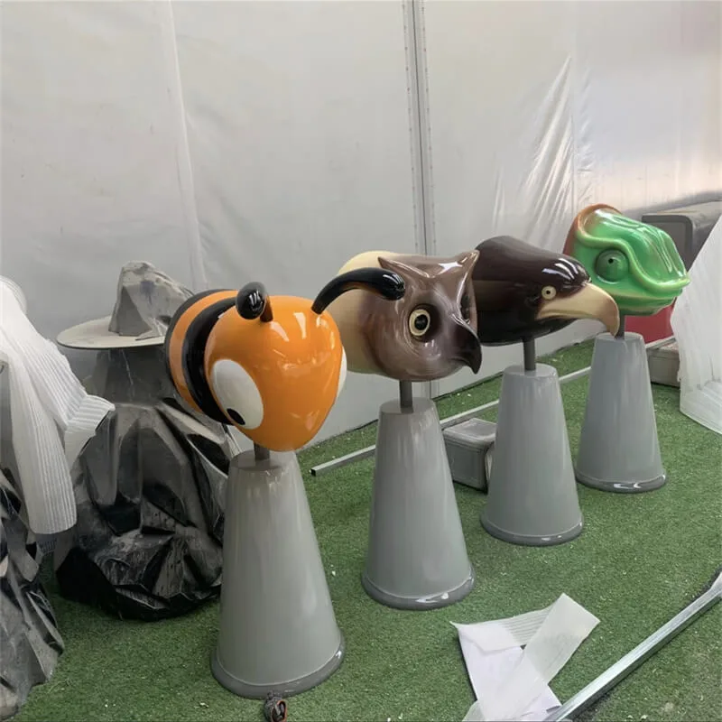 Cartoon Animal Fiberglass Sculptures | Decor for Malls, Kindergartens, and Kids Parks — view 4