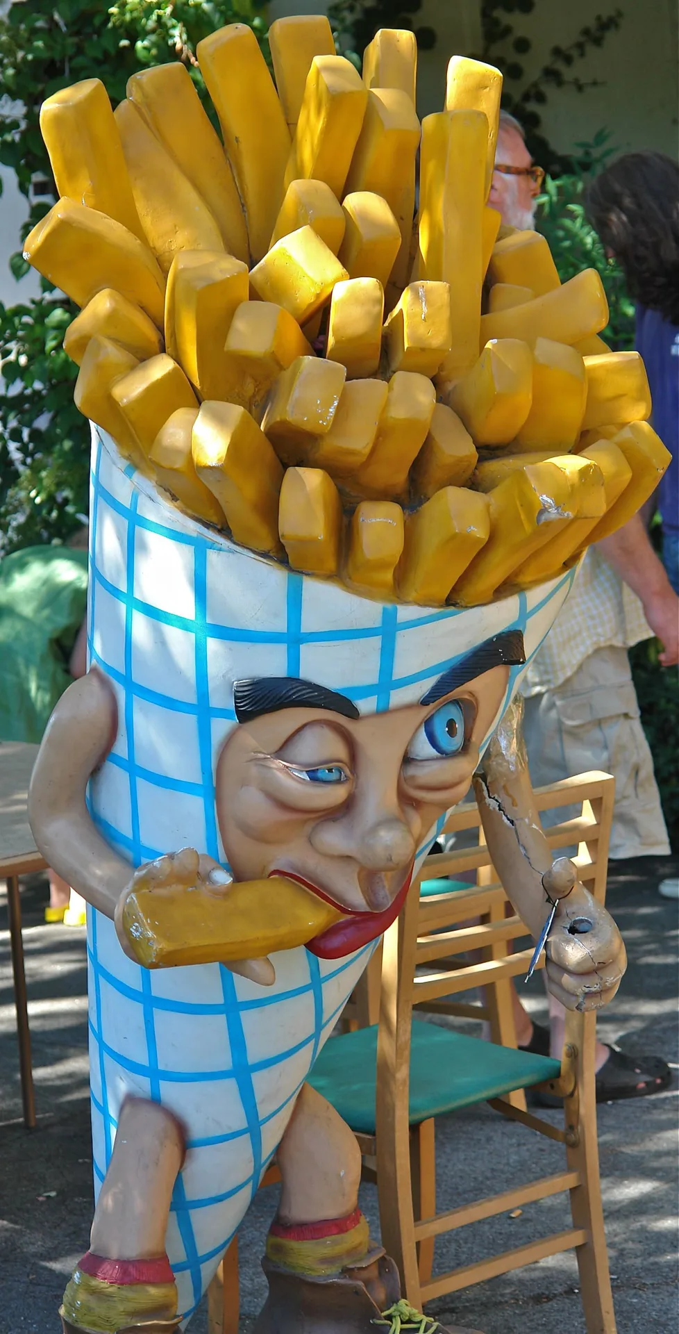 Cartoon FRP French Fries Statue for Fast Food Restaurant Storefront Decor — view 3