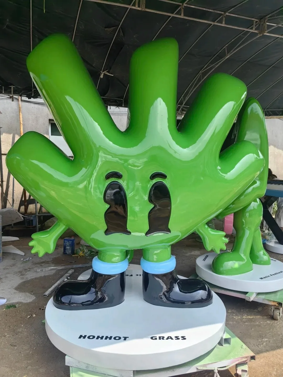 Cartoon Hand FRP Sculpture for Music Festival & Park Decor — view 3