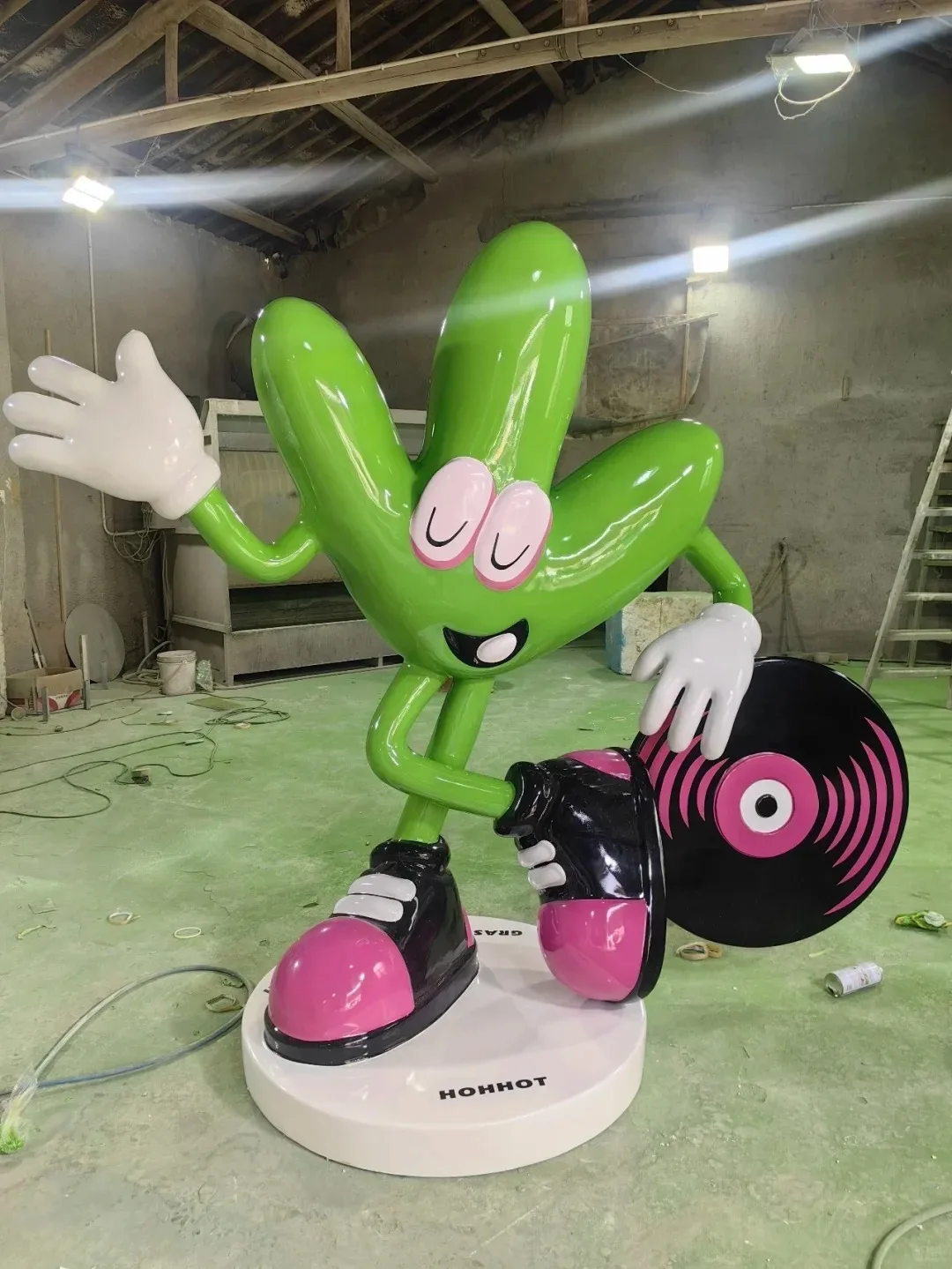Cartoon Hand FRP Sculpture for Music Festival & Park Decor — view 4