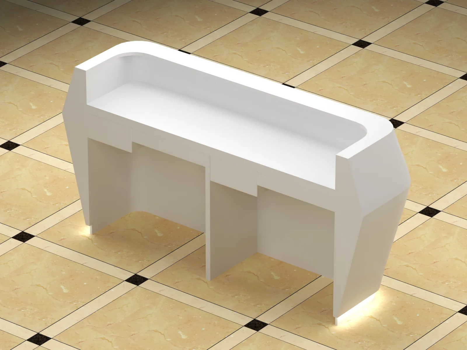 Charming Reception Desk Design White Reception Counter on Sale — view 5
