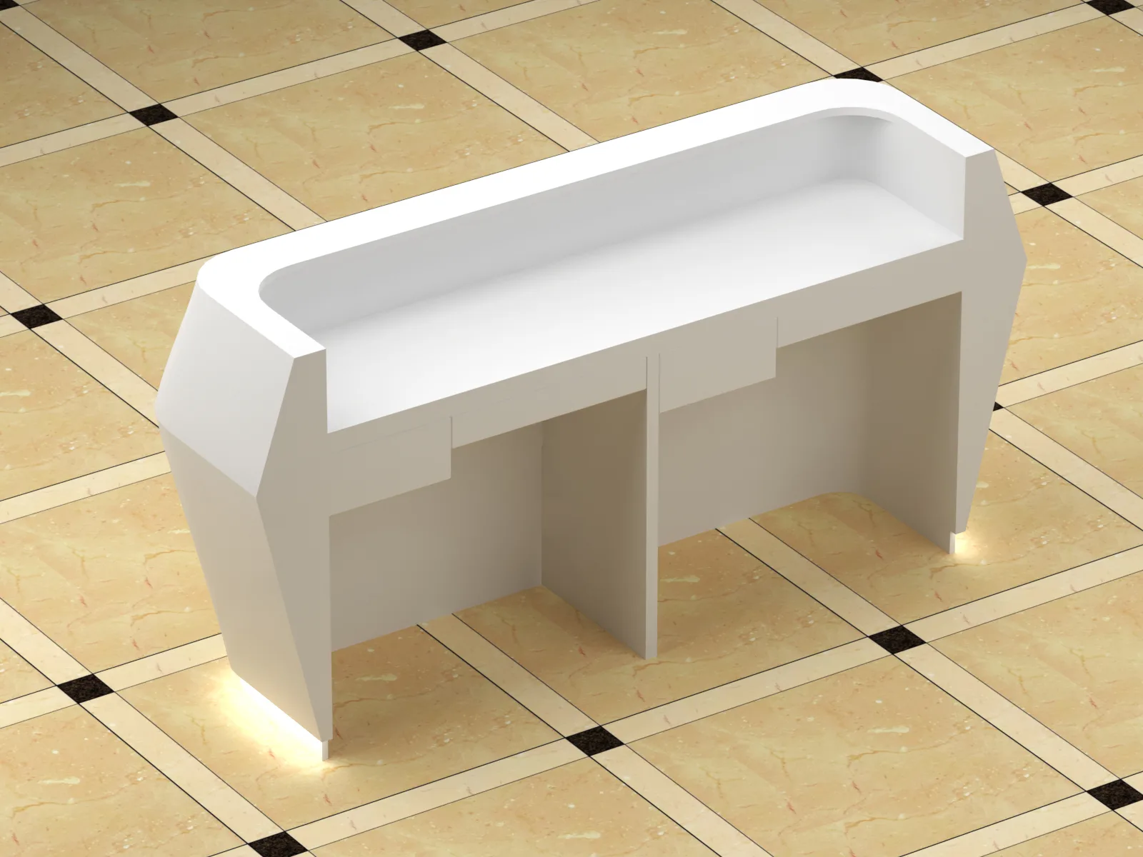 Charming Reception Desk Design White Reception Counter on Sale — view 4