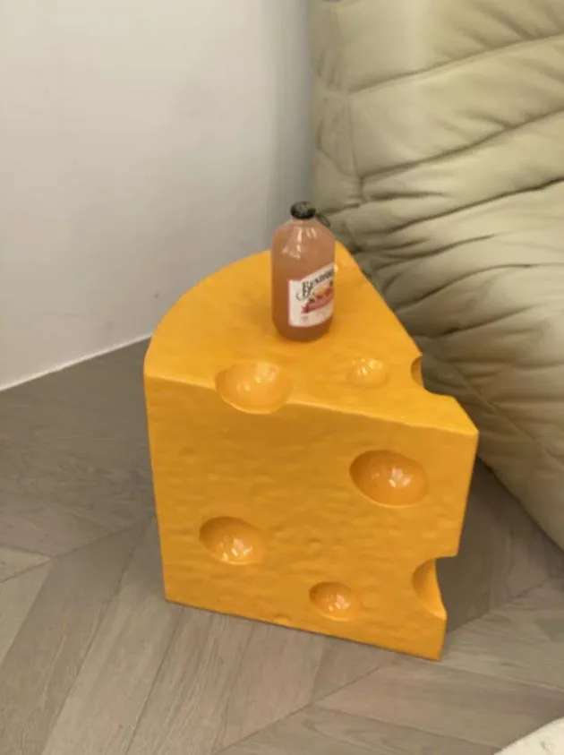 Cheese Wedge Fiberglass Stool for Whimsical Home & Commercial Decor — view 4