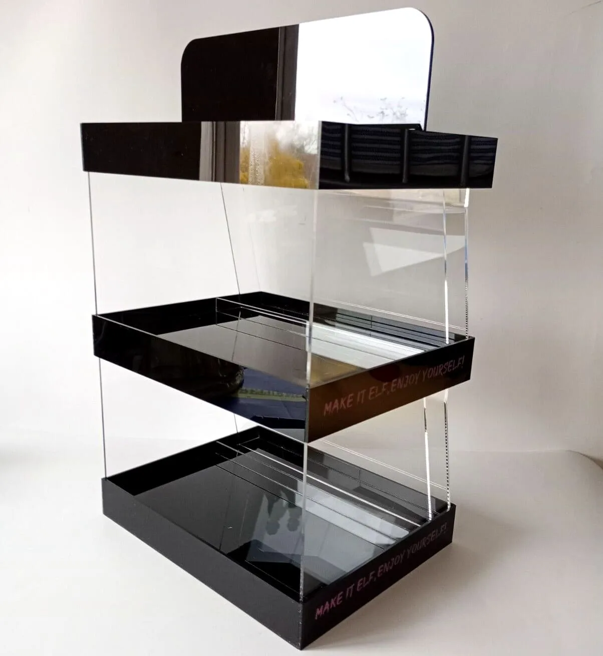 Classic acrylic electronic cigarette display cabinet with large storage space — view 3