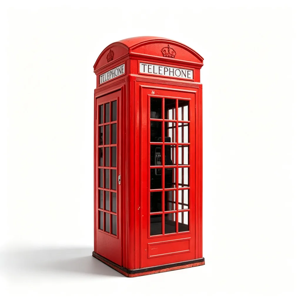 Classic Red Cast Iron London Phone Booth K6 Style Glass Windows Custom Made — view 3