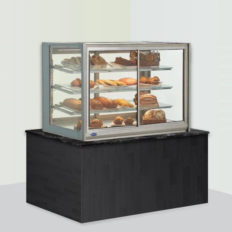 Clear Glass Multi-Tier Bread Rack Display Cabinet For Bakery Pastry Cake Shop — view 3