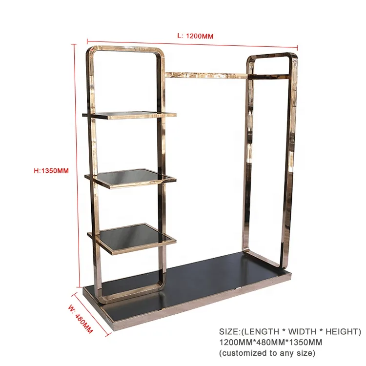 Clothing store clothing display rack & home indoor clothing display rack — view 3