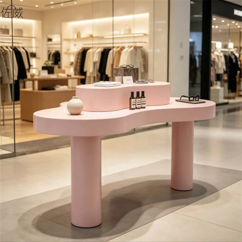 Cloud-Shaped FRP Display Table Multi-Color Creative Island Table for Clothing Stores — view 4