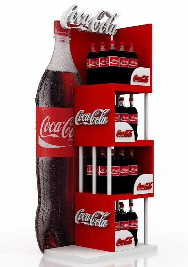 Coca-Cola Giant Bottle Shaped Floor Standing POP Promotional Display Stand — view 2