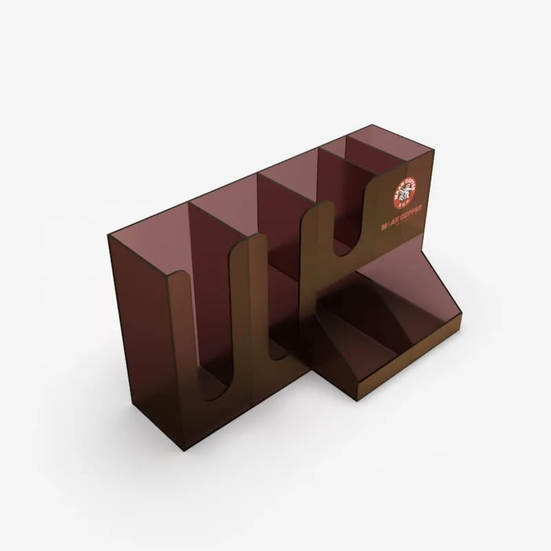 Coffee cup display rack Acrylic display rack for sale — view 3