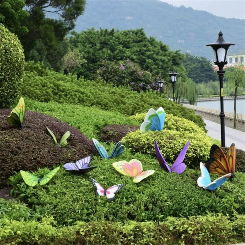 Colorful Butterfly Fiberglass Sculpture | Garden Decor for Parks and Communities — view 4