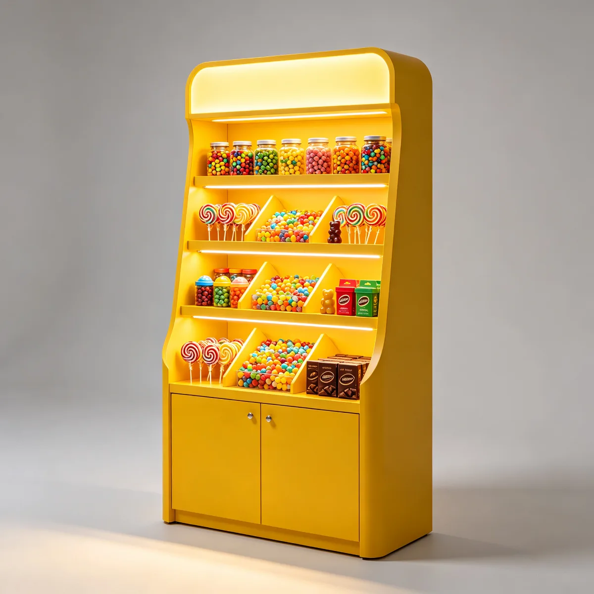 Colorful Candy Display Cabinet Design Charming Candy Wall Cabinet on Sale — view 3