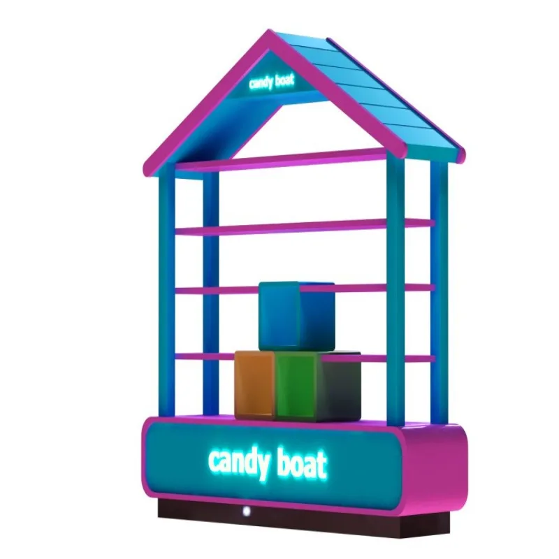 Colorful candy display shelf Unique candy store display stand for sale — view 4