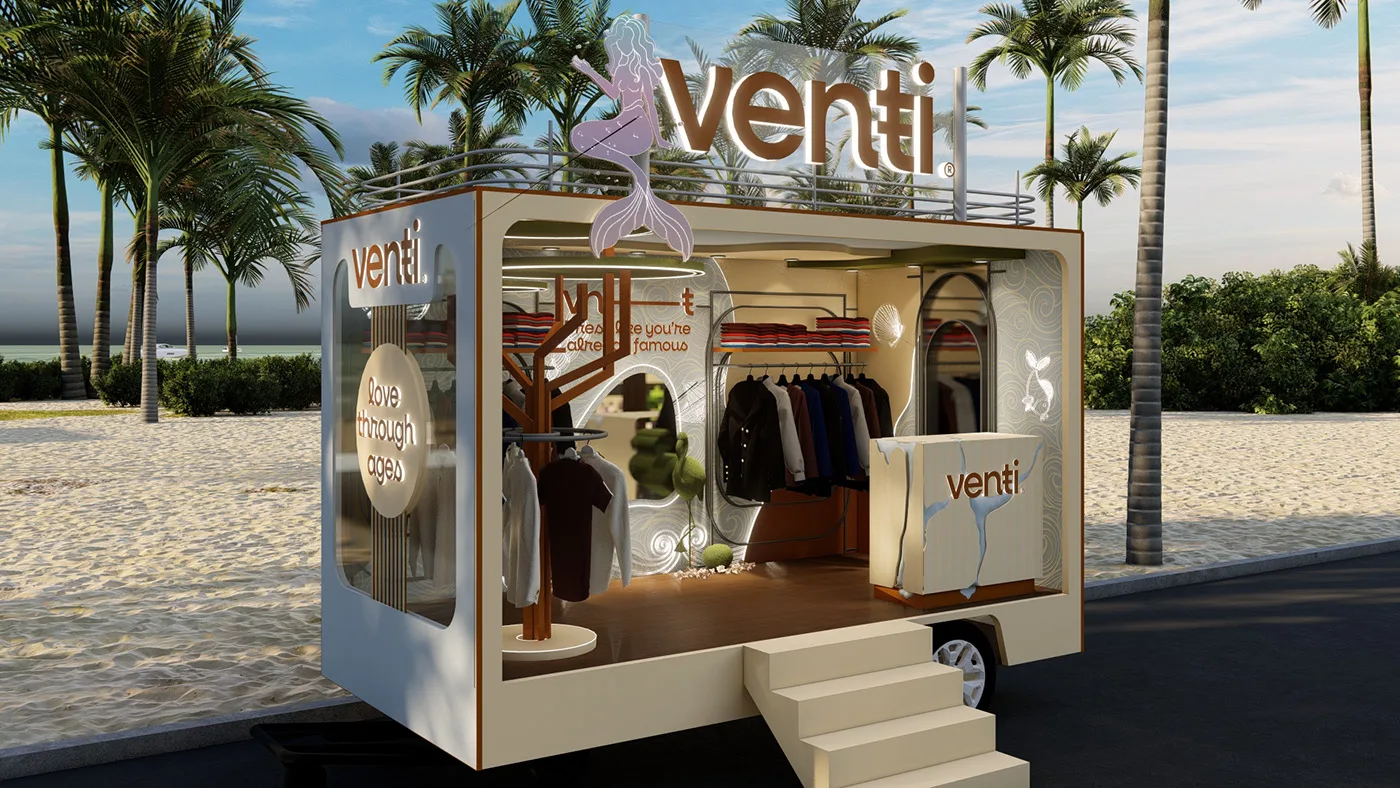 Colorful Coastal Children’s Clothing Mobile Kiosk – Customizable — view 4