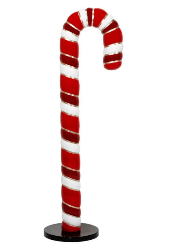Colorful large Christmas candy cane fiberglass candy prop model display