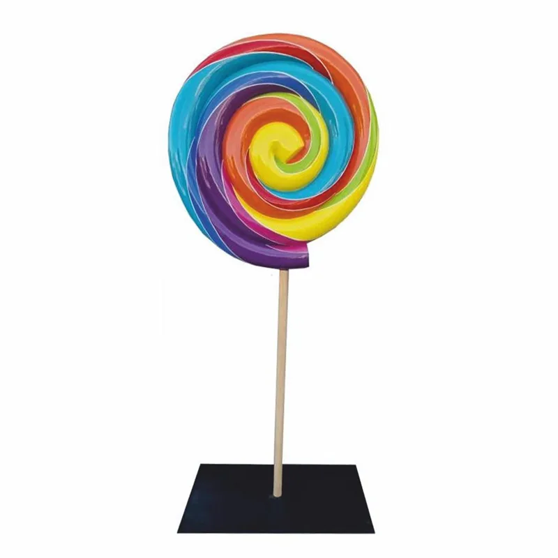 Colorful lollipop display props candy store decoration with fiberglass material — view 2