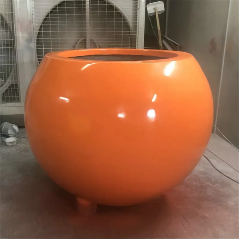 Colorful Spherical Fiberglass Flower Pot | Viral Multi‑color Fiberglass Flower Pot, Custom Decor Planter for Yards and Malls — view 4