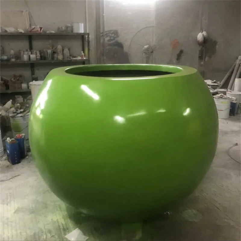 Colorful Spherical Fiberglass Flower Pot | Viral Multi‑color Fiberglass Flower Pot, Custom Decor Planter for Yards and Malls — view 3