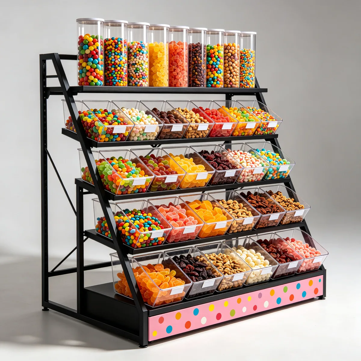 Colorful & Sturdy Multi-Tier Snack Shelf – Transform Your Store’s Visual Appeal — view 2