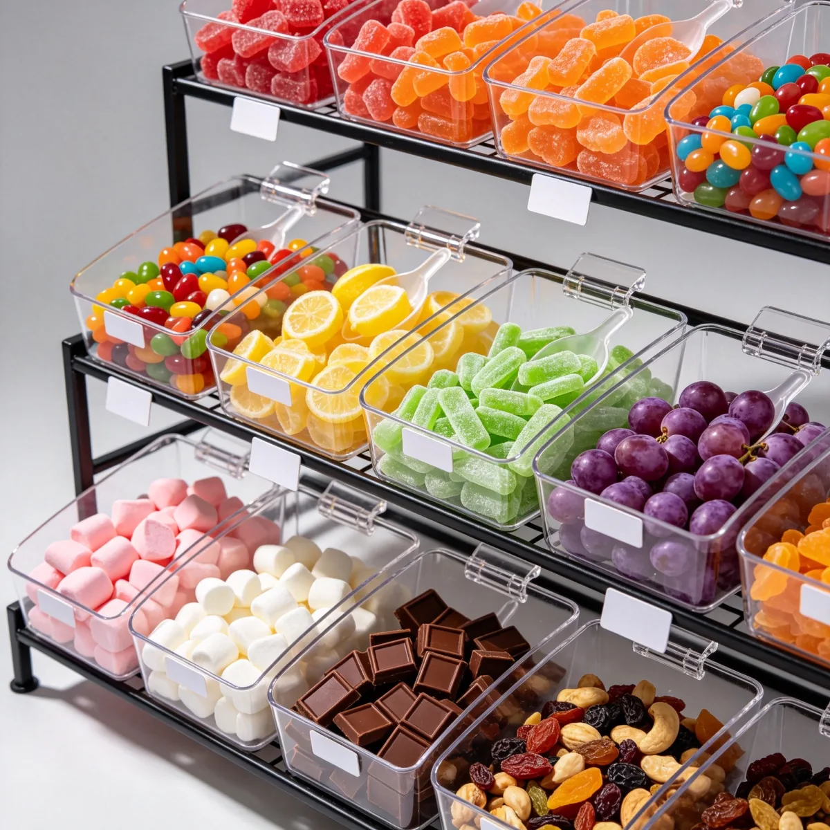 Colorful & Sturdy Multi-Tier Snack Shelf – Transform Your Store’s Visual Appeal — view 3