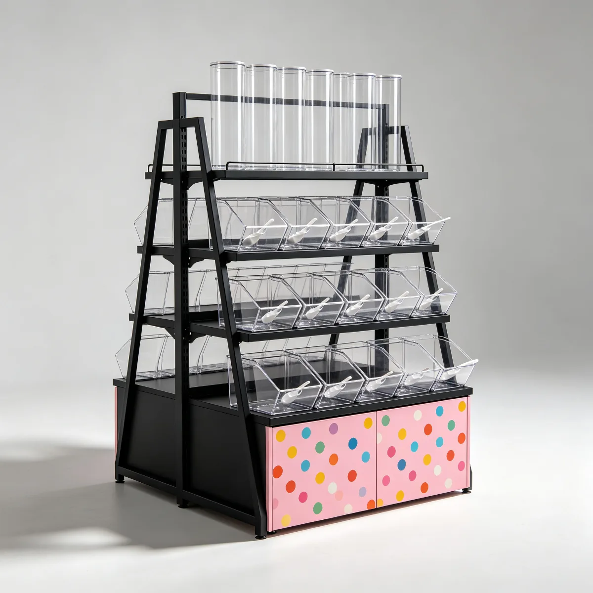 Colorful & Sturdy Multi-Tier Snack Shelf – Transform Your Store’s Visual Appeal — view 4