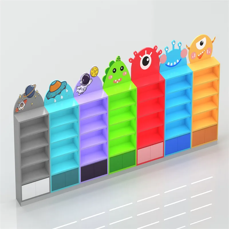 Colorful Toy Cabinets Design Popular Toy Stands for Stores on Sale — view 3