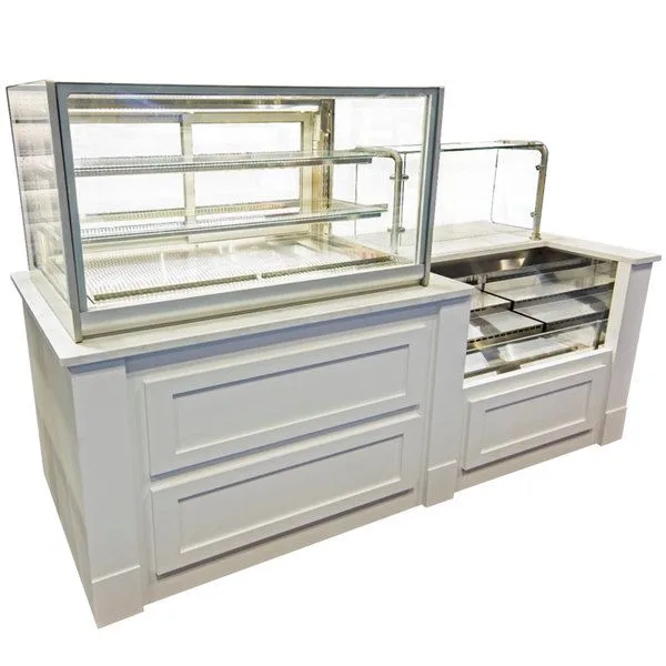 Combined Bakery Display Counter with Refrigerated Serving Station