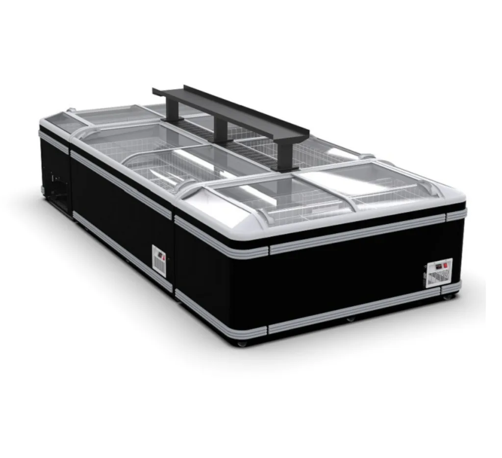 Combined Island Display Freezer, Chest Display Showcase & Ice Cream Refrigerator For Supermarket & Grocery Store — view 3