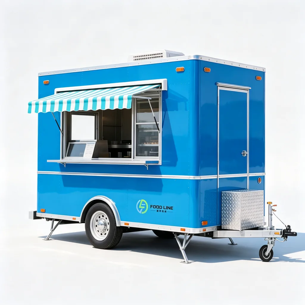 Commercial Flat Roof Food Trailer Mobile Concession Stand — view 4