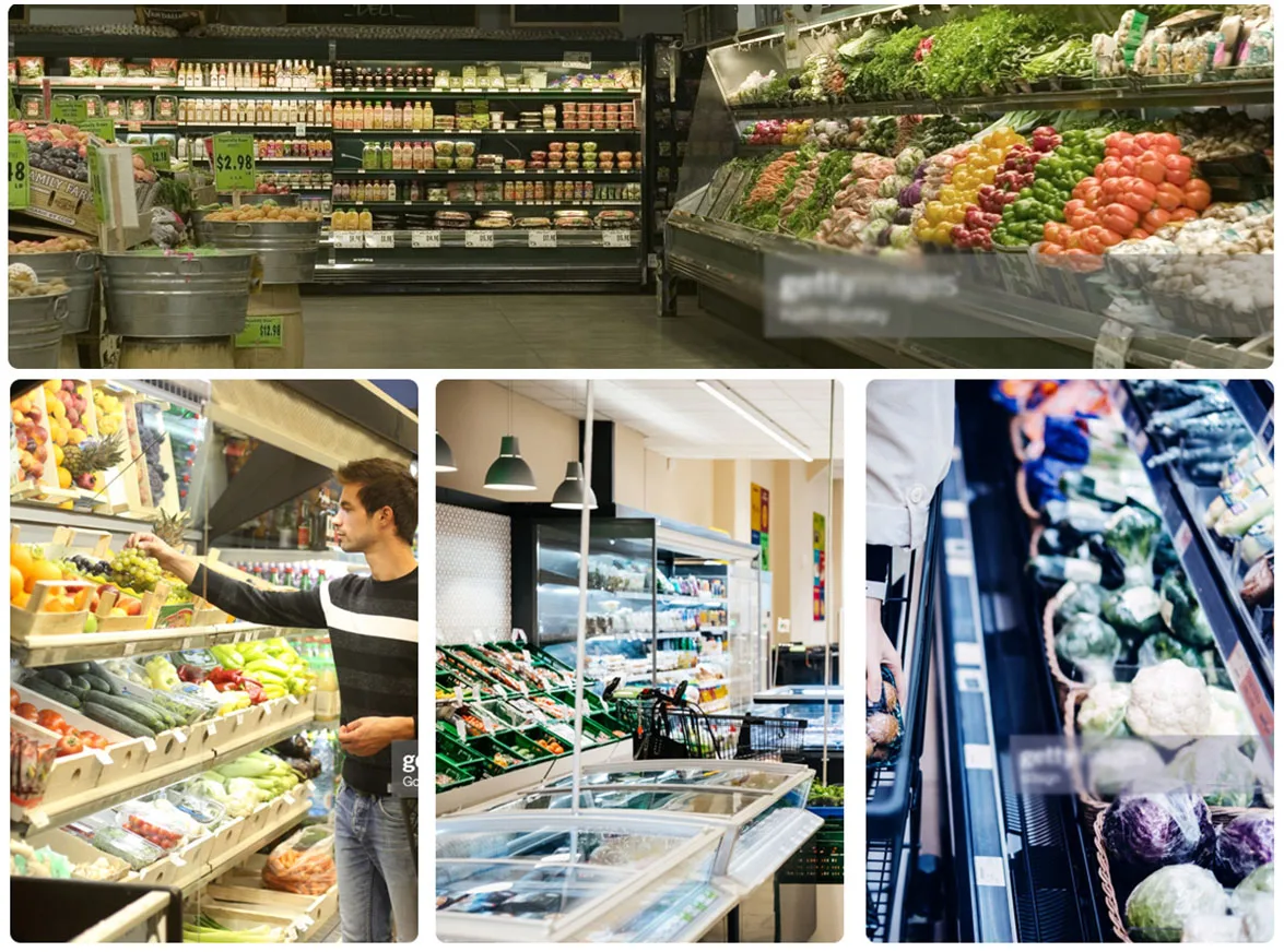 Commercial Supermarket Round Open Display Fridge – Perfect for Fruits & Vegetables — product detail 5