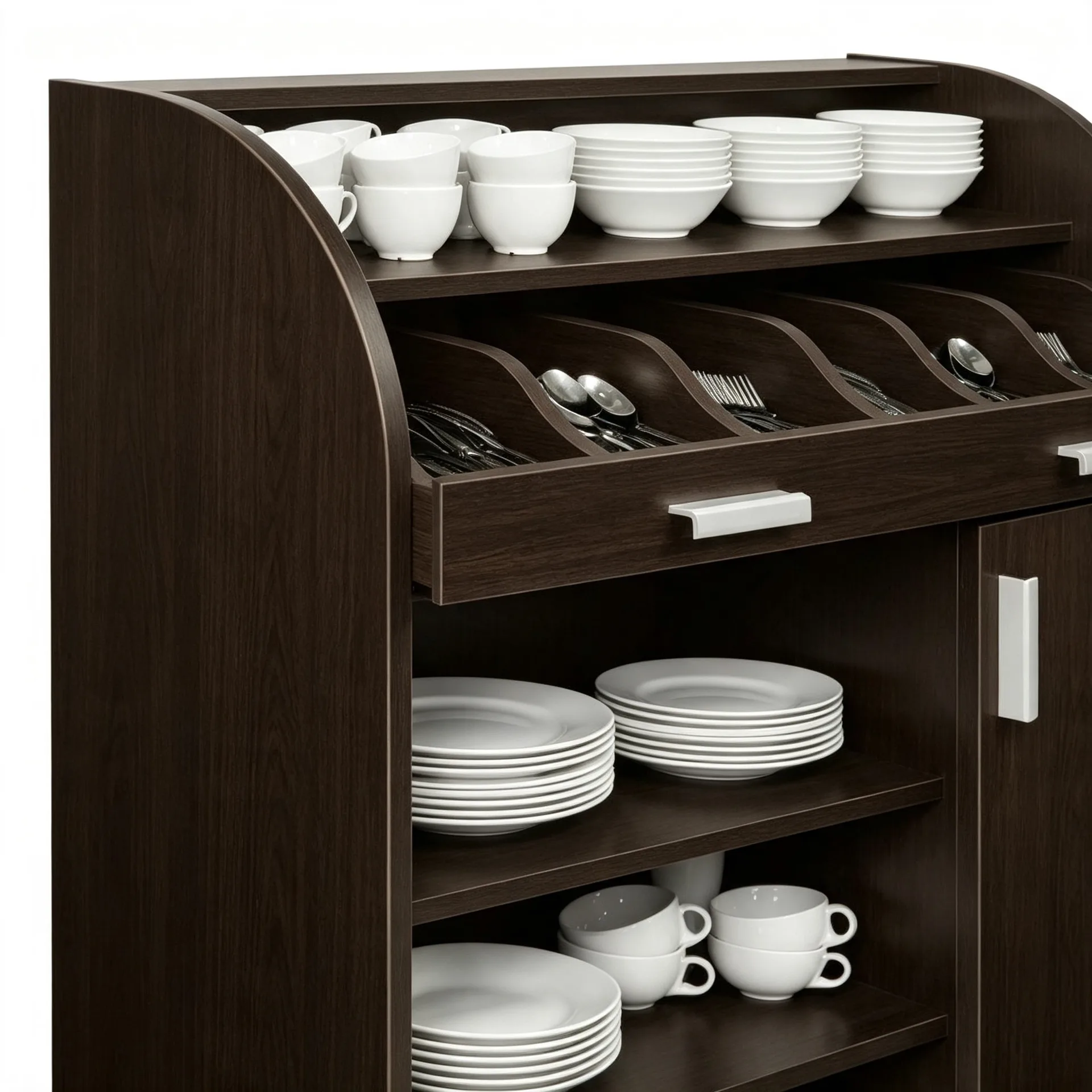 Commercial Wooden Dish Storage Cabinet for Restaurant — view 4