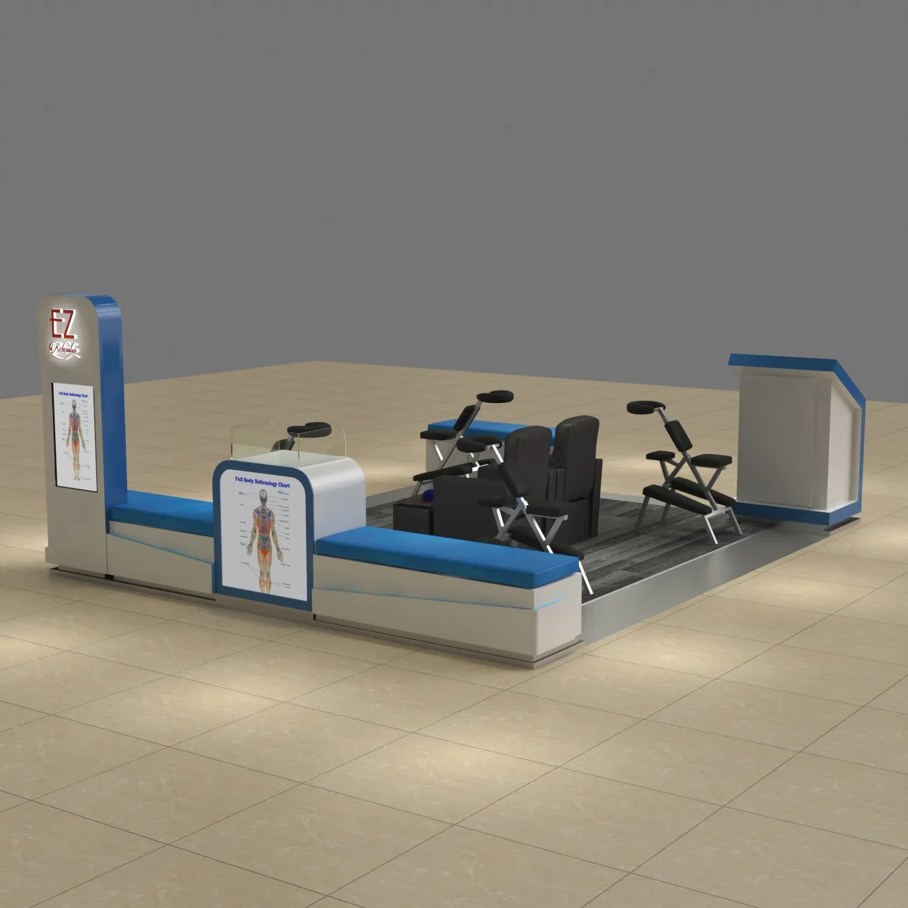 ​ Compact Spa Massage Cabinet with Wood Display Shelf — view 3