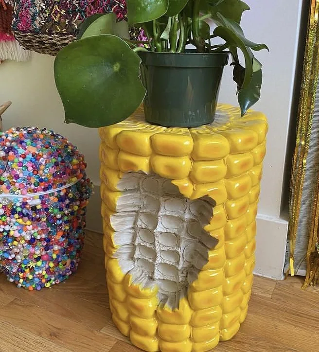 Corn Cob Fiberglass Stool for Whimsical Home & Commercial Decor — view 4