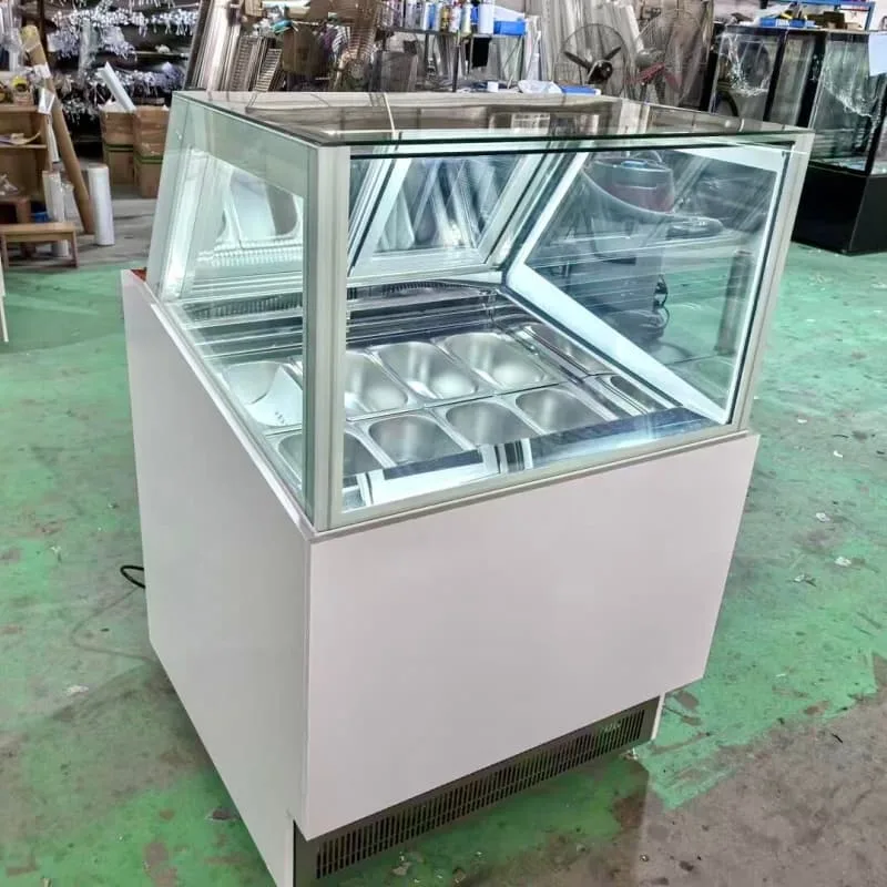 Corner Glass Gelato Display Freezer For Commercial Ice‑Cream Retail Shop — view 4