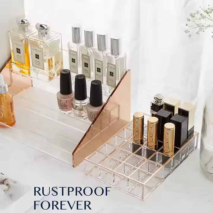 Countertop acrylic 3-layer perfume receiver Acrylic perfume display rack — view 6