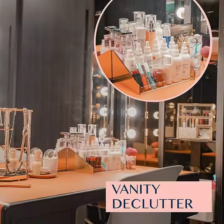 Countertop acrylic 3-layer perfume receiver Acrylic perfume display rack — view 3