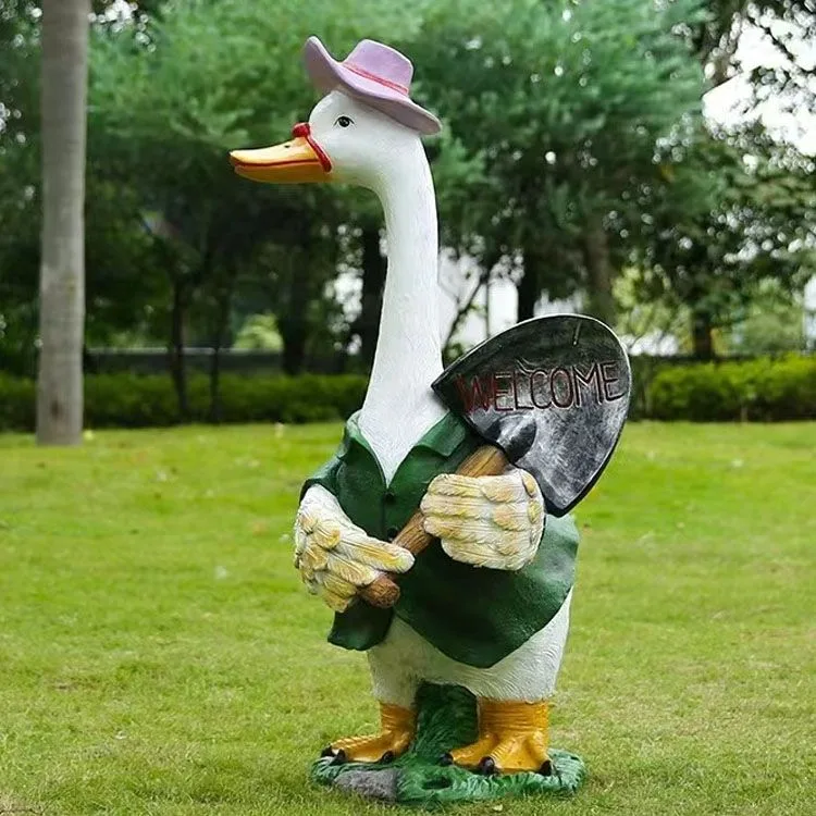 Country Gardener Fiberglass Duck Sculptures To Boost Retail Store And Garden Visual Appeal — view 4
