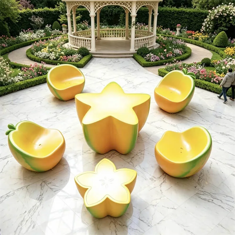 Creative Fruit‑Shaped Fiberglass Furniture | Viral Realistic Fruit Fiberglass Furniture, Custom Outdoor Chairs and Tables for Parks and Mall — view 3